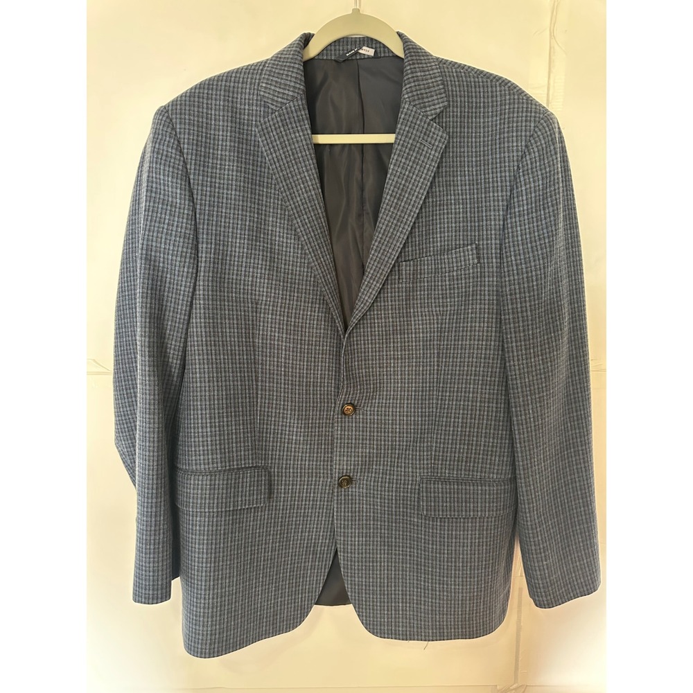 Ralph Lauren Blazer 42R Blue Gray Plaid Silk Wool Sport Coat Dillard's
